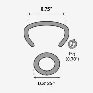 15100 3/4" 15 Gauge C-Style