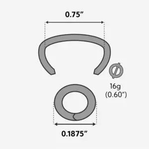 16110 3/4" 16 Gauge C-Style