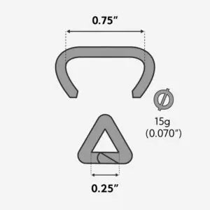 15D50 3/4" 15 Gauge D-Style