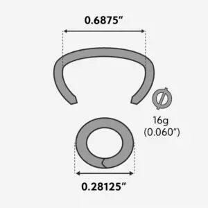 SR8 11/16" 16 Gauge C-Style